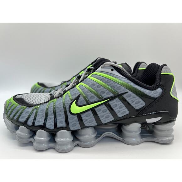 Nike Shox TL Wolf Grey Lime Blast Running Shoes AV3595-005 Size M8.5 /W10 - Picture 2 of 16